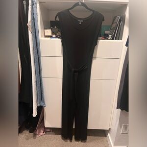 Steve Madden Black Jumpsuit with tie front. Size medium